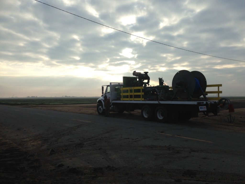 WellJet truck and equipment on site.