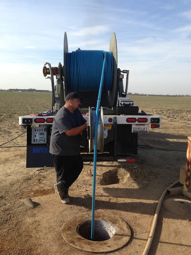 Closer view of WellJet working in Central Valley.