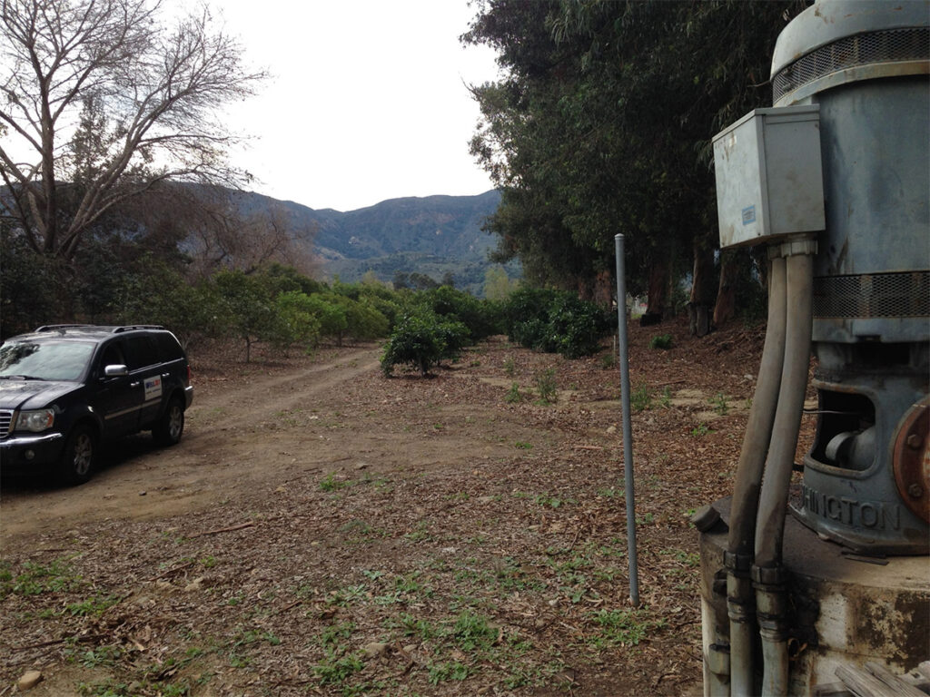 WellJet on site, Cole Ranch, Santa Paula, CA.