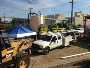 WellJet truck on site, California Water Service Company.