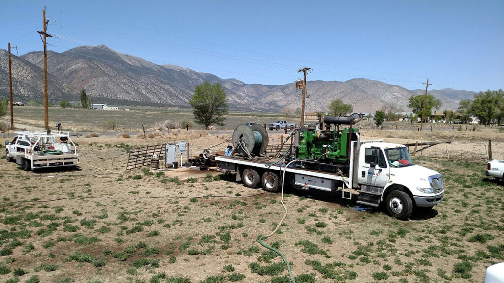 WellJet truck and equipment at Pope Valley Ranch.