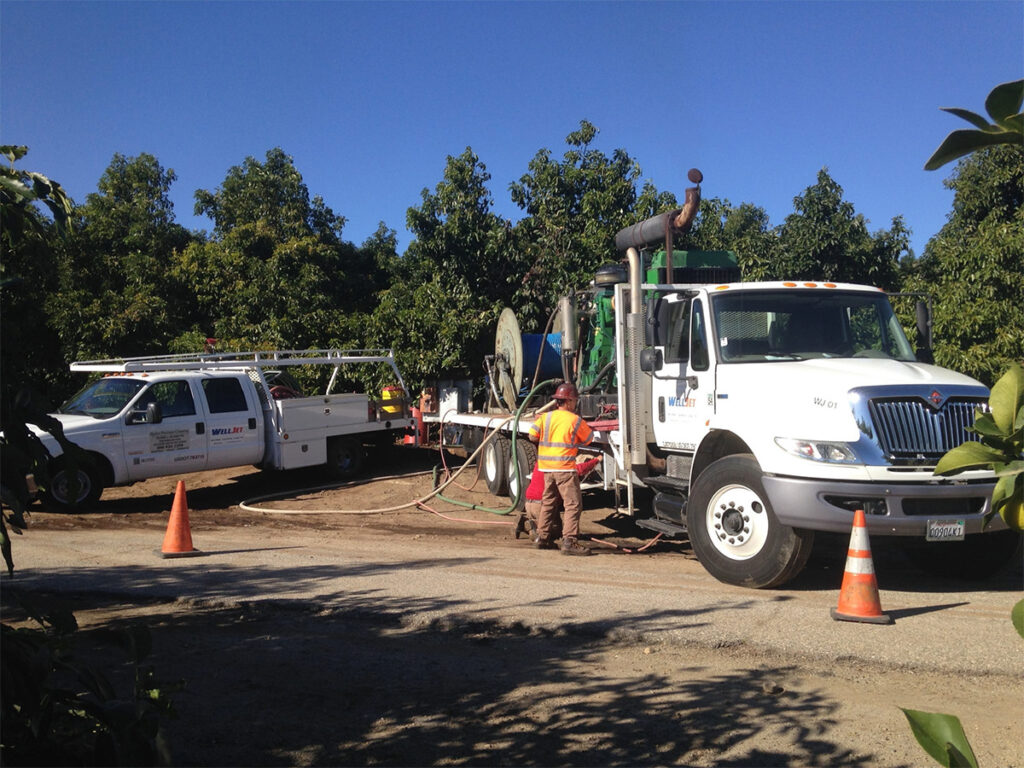 WellJet trucks on site in Santa Paula, CA.