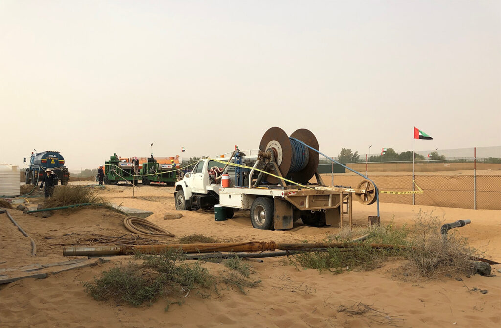 WellJet truck on site in UAE.