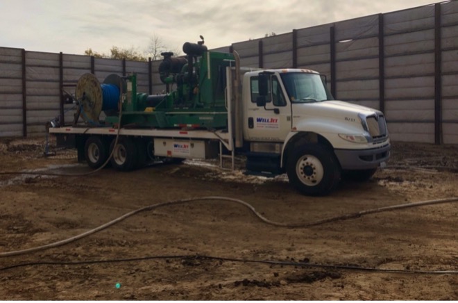 WellJet truck on site.